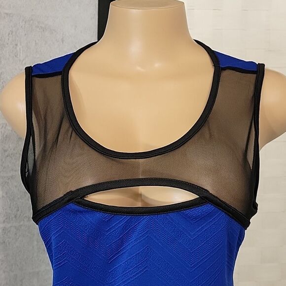 BRAND NEW VIBE SLEEVELESS KEYHOLE DESIGN WITH MESH LACE TOP - Picture 6 of 13
